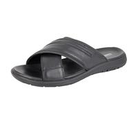 Roamers Mens Nubuck Crossover Strap Mules (11 UK) (Black)