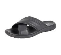 Roamers Men's Nubuck Crossover Strap Mules in Black | Size: 10 Roamers Black 10