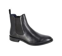 Roamers Mens Plain Leather Ankle Boots - Black - 10 UK - Black - 70% Leather/10% Tunit/10% Textile/10% PU
