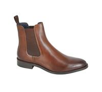 Roamers Mens Plain Leather Ankle Boots - Dark Brown - 12 UK - Dark Brown - 70% Leather/10% Tunit/10% Textile/10% PU
