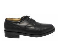 Roamers Men's Plain Leather Capped Gibson Formal Shoes in Black | Size: 9 Roamers Black 9