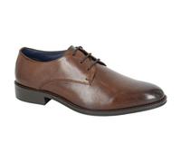 Roamers Mens Plain Leather Gibson Shoes - Brown - Brown - 8 UK - 25% Tunit/25% Textile/25% PU/25% Leather