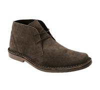 Roamers Men's Real Suede Classic Desert Boots - Dark Brown - Dark Brown - 8 UK