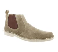 Roamers Mens Real Suede Classic Desert Boots - Taupe - 6 UK - Taupe - 60% Leather/20% TPR/20% Textile