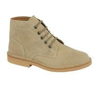Roamers Mens Real Suede Leisure Boots - Dark Taupe - 7 UK - Dark Taupe