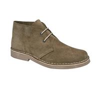 Roamers Mens Real Suede Round Toe Unlined Desert Boots (7 UK) (Khaki)