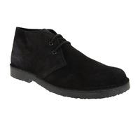 Roamers Men's Real Suede Round Toe Unlined Desert Boots - Black - Black - 8 UK