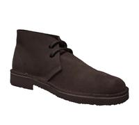 Roamers Men's Real Suede Unlined Desert Boots - Dark Brown - Dark Brown - 5 UK