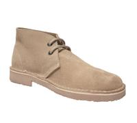 Roamers Men's Real Suede Unlined Desert Boots - Stone - 5 UK - Stone - 90% Suede Leather/10% TPR