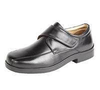 Roamers Mens Soft Leather XXX Extra Very Wide Fit Lightweight Strap Shoes Black Size 9