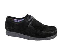 Roamers Mens Suede Apron Casual Shoes - Black - Black - 11 UK