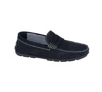 Roamers Men's M 591 Leather Suede Saddle Loafer Shoes (Navy, UK Footwear Size System, Adult, Men, Numeric, Medium, 9)