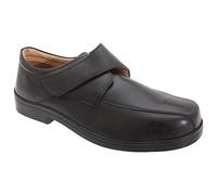 Roamers Mens XXX Extra Wide Touch Fastening Tramline Casual Shoes (10 UK) (Black)