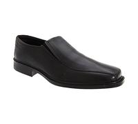 Roamers Murray Mens Leather Loafer Shoes Black