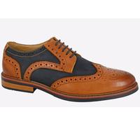 M290B-8 UK/42 EU Dark Tan/Navy Leather Brogue Shoe