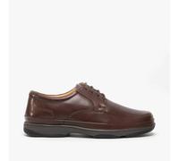 Roamers PERCY Mens Wide Fit Leather Smart Shoes Brown - UK 7