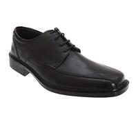 Roamers Perry Mens Soft Leather Derby Shoes Black