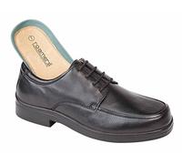 (15 UK, Black) Roamers Mens XXX Extra Wide Tie Shoe