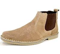 Roamers Real Suede Leather Mens ankle Desert Boot Style Shoes Taupe 7