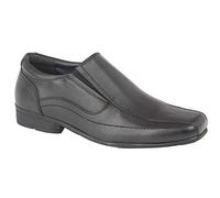Roamers Ronny Boys Leather Slip On Shoes Black