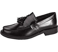 Roamers RUDEBOYZ Mens Polished Leather Tassel Loafers Black