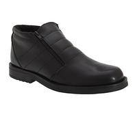 Mens Roamers Leather Fleece Lined Double Zip Boots Size 11