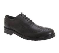 Roamers SILAS Mens Leather Brogue Lace Up Oxford Shoes Black UK 7