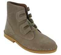 Roamers Suede Ghillie-Tie Desert Boots in Taupe. Real Suede Uppers, Lightweight Sole. Sizes 6-12UK
