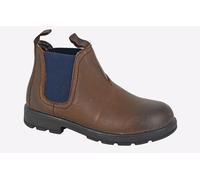 Roamers B820GB Unisex Kids Leather Chelsea Boots Waxy Brown 1