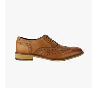 Roamers WINSTON Mens Leather Brogue Oxford Shoes Tan - UK 9