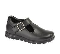 Roamers Women's Leather Mary Janes in Black | Size: 3 Roamers Black 3