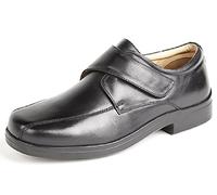 Roamers XXX Extra Wide Touch Fastening Tramline Casual Leather Quarter Lining & Sock Mens UK 11 Black