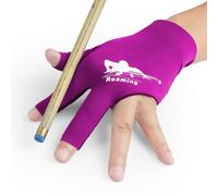 Roaming Breathable Billiard Gloves for Men Left hand, Elastic Pool Gloves for Shooters Snooker Carom Cue Sport (Rose Red-Left Hand, Small-Medium)