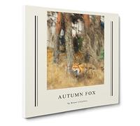 Roaming Fox By Bruno Liljefors Canvas Print | Gallery Wrapped 30mm Frame Wall Art | 14x14 inches | Ready to Hang | Classic Animals Picture | Living Room Bedroom Lounge Office