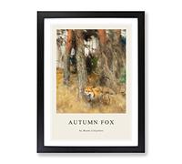 Roaming Fox By Bruno Liljefors Exhibition Museum Painting Framed Print | A4 Black Framed Wall Art | Ready to Hang | Modern Animal Picture | Living Room Bedroom Lounge Office