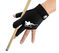 Roaming Quick-Dry Breathable Billiard Pool Gloves, Shooters Carom Snooker Cue Sport Glove Fits on Left Hand (Black-Left Hand, XXL)