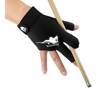Roaming Quick-Dry Breathable Billiard Pool Gloves, Shooters Carom Snooker Cue Sport Glove Fits on Right Hand (Black-Right Hand, XXL)