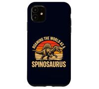 Roaming The World As A Spinosaurus Retro Dinosaur Fossil Case for iPhone 11