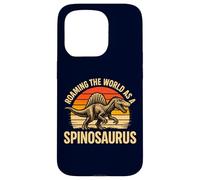 Roaming The World As A Spinosaurus Retro Dinosaur Fossil Case for iPhone 15 Pro