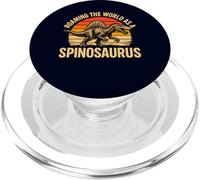 Roaming The World As A Spinosaurus Retro Dinosaur Fossil PopSockets PopGrip for MagSafe