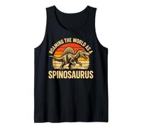 Roaming The World As A Spinosaurus Retro Dinosaur Fossil Tank Top