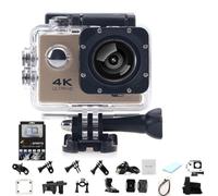 Roamix Vision 4k Action Camera, 2026 Upgraded 170° Ultra Wide Angle WiFi Camcorder, Outdoor Waterproof Sports Video Cameras for Photography and Diving Enthusiasts (Gold,No Card)