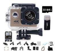 Roamix Vision 4k Action Camera, 2026 Upgraded 170° Ultra Wide Angle WiFi Camcorder, Outdoor Waterproof Sports Video Cameras for Photography and Diving Enthusiasts (Gold,64G)