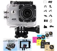 Roamix Vision 4k Action Camera, Roamix Vision+ 4k, HD Waterproof Sports Cam, with Wi-Fi, 140° Wide-Angle Lens (White,64g)