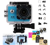 Roamix Vision 4k Action Camera, Roamix Vision+ 4k, HD Waterproof Sports Cam, with Wi-Fi, 140° Wide-Angle Lens (Blue,32g)