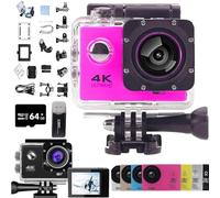 Roamix Vision+ 4k, Roamix Vision Camera, Roamixs Vision+ 4k Camera, HD Waterproof Outdoor Underwater Cameras, 4K WiFi Diving Sports Cameras,Record Every Moment of Life (Pink,8G)