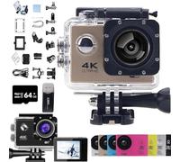 Roamix Vision+ 4k, Roamix Vision Camera, Roamixs Vision+ 4k Camera, HD Waterproof Outdoor Underwater Cameras, 4K WiFi Diving Sports Cameras,Record Every Moment of Life (Gold,8G)