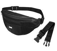 Roamlite Bumbag with Waist Extension Extender Belt Bundle, Extend Bum Bag Max Waist Size 47 to XXL 67 Inches, Mobility Disabled Scooter Wheelchair Black RL140KEXT