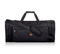 Roamlite Sports Duffle Holdall - Gym Kit-Bags for Training - Multiple Pockets - Water-Resistant - L66cm xH30 xW30-65 Litre, RL58K (Large, Black)