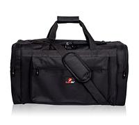 Roamlite Travel Duffle Holdall - Gym Sports or Training Kitbag, Weekend or Overnight Size Bag - Polyester 21" 55cm x31x31-50 Litre Light-Weight 0.8kg - Black RL57K